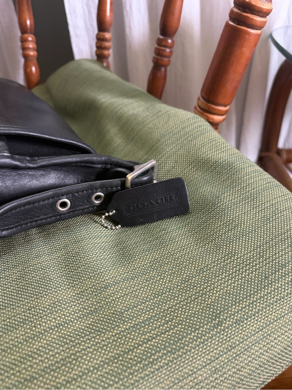 Vintage Coach 9144 Black Studio Legacy Flap Messenger Leather Bag - Picture 7 of 11